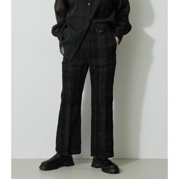 SHEER CHECK PANTS/シアーチェックパンツ/レディース/ボトムス パンツ ロング【SA...