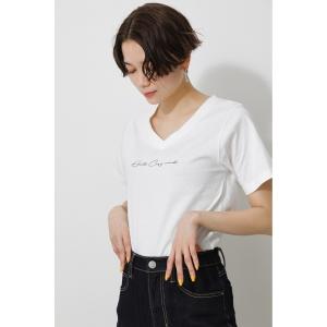 【6月3日(月)8:59まで期間限定価格】GOLD COZY MOOD V/N TEE/ゴールドコージームードVネックTシャツ/レディース【SALE】｜azulbymoussy