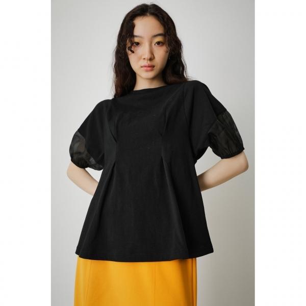 【5月18日(土)23:59まで期間限定価格】FABRIC SWITCHING PEPLUM TOP...