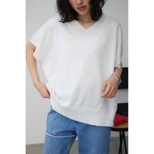 ワイドルーズニット/レディース/トップス ニット  半袖｜azulbymoussy