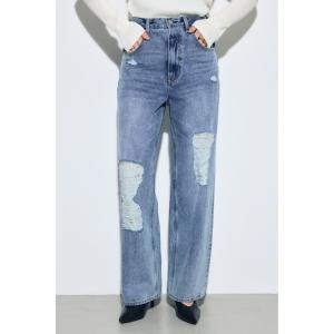 AZUL DENIM レースワイドデニム/レディース/ボトムス デニムパンツ  ロング【SALE】