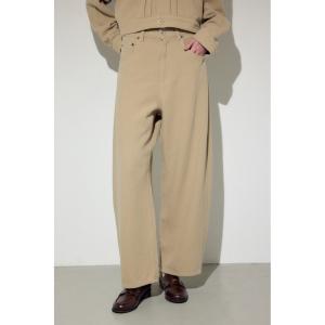 コットンリネンカーブワイドパンツ/レディース/ボトムス パンツ  ロング