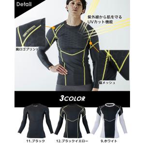 インナーシャツ 長袖 メンズ 接触冷感 UVカ...の詳細画像2