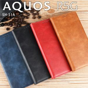 AQUOS R5G 手帳型ケース チェック柄