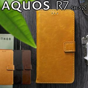 AQUOS R7 手帳型 スマホケース aquosr7 アクオスr7 アンティーク レザー レトロ 手帳 ケース アンティークレザー手帳型ケース
