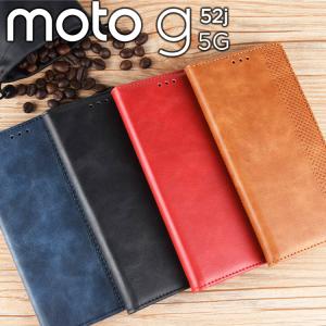 moto g52j 5G 手帳型ケース チェック柄