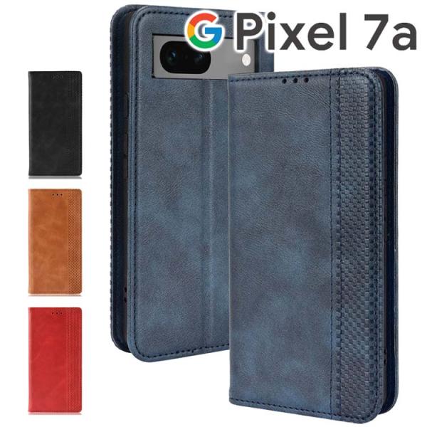 Google Pixel 7a 手帳型 スマホケース pixel7a ピクセル7a チェック柄 合革...