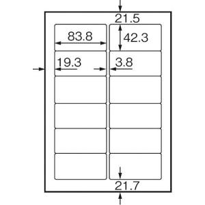 ＯＡラベル スーパーエコノミー 12面 500枚 A106J｜azumaya