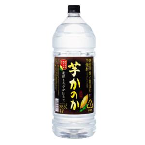 芋焼酎 かのか 濃醇まろやか仕立て 25度 ペットボトル4L / 4リットル 4000ml 大容量 業務用 黒かのか｜azumazuru-1