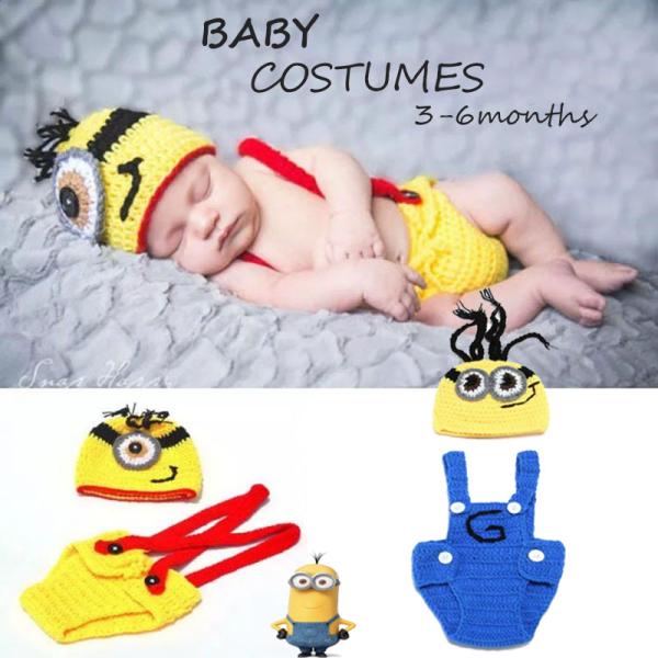 ハロウィン ベビー 寝相アート 衣装 ミニオン  ハロウィン 仮装 ベビーニューボーンフォト 百日お...