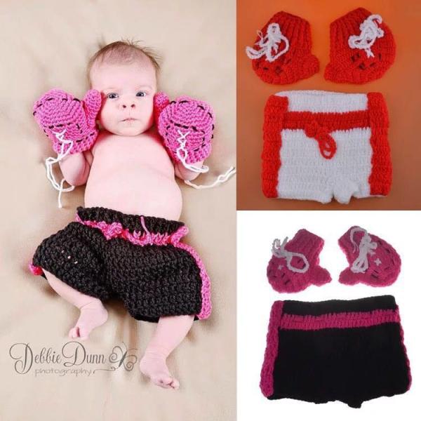 寝相アート ベビーコスチューム お七夜 100日 1か月 スポーツ ベビーニューボーンフォト ボクシ...