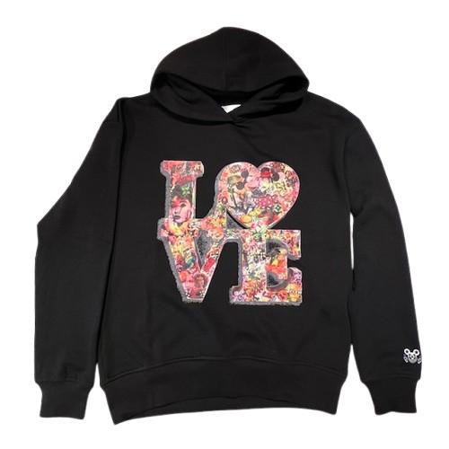 オーサム AWESOME スウェットパーカー LOVE ミッキーマウス オードリーヘップバーン キテ...