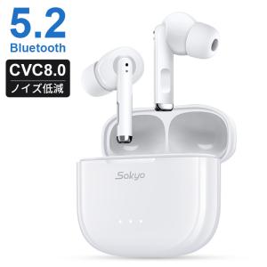 Bluetooth イヤホン ワイヤレスイヤホン HiFi高音質 Bluetooth5.2 IP 防水 CVC8.0ノイズキャンセリング 自動ペアリング 軽量 技適認証済