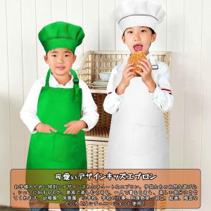 オリジナル【子供 エプロン コック帽】キッズ コックさん帽子付