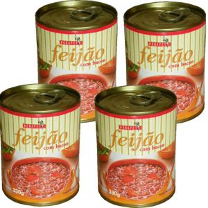 フェジョンの缶詰 4缶セット ベーコン入り 330ｇ feijao com Bacon BONAPETIT｜azuselectshop