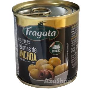 アンチョビ入りオリーブ 缶詰 85g  スペイン産 グリーンオリーブ フラガタ (Fragata ANCHOVY OLIVE)｜azuselectshop