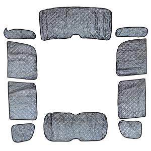 (AZ) N-BOX カスタム JF3 JF4 ブラックメッシュ シルバー サンシェード 10枚セット NBOX Nボックス 日よけ 車中泊 カーテン アズーリ