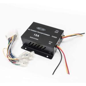 AZ製 デコデココンバーター 24V→12V + オーディオハーネス セット 15A/DC-DC トラック 変換器 デコデコ アズーリ