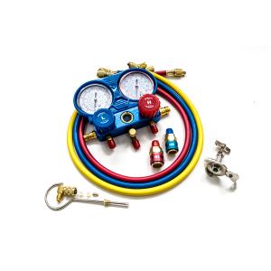 (AZ) エアコン ガスチャージキット マニホールドゲージ
