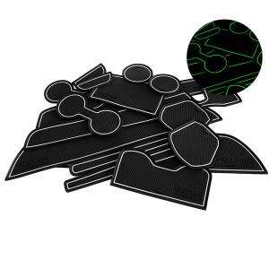 ラバーマット エルグランド E52系 ドアポケットマット ゴムマット 滑り止め 夜光色 蓄光 ルミナス ホワイト 16P 車種専用設計 アズーリ