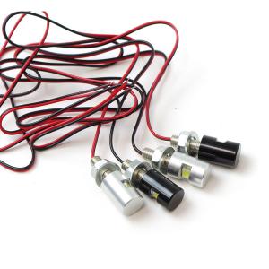 LEDナンバー灯 M6ボルト (シルバー/ブラック) メッキナンバーボルト12V汎用