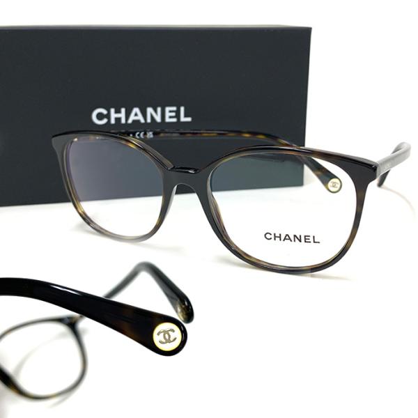 【訳あり】CHANEL シャネル パント シェイプ オプティカル 3432 C714 べっ甲 茶色 ...
