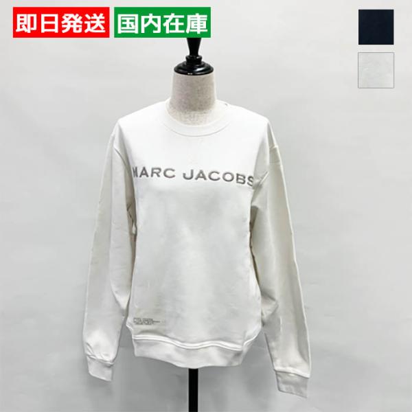 マークジェイコブス スウェット THE SWEATSHIRT クルーネック 長袖 ロゴ刺繍 チャーク...