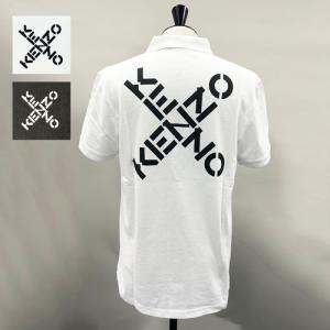 ケンゾー ポロシャツ 半袖 ゴルフ スポーツ Big X Cotton PoloShirt メンズ ブラック ホワイト FB65PO0514SK KENZO