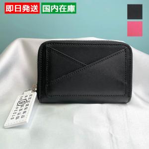 MM6 エムエムシックス　メゾン　マルジェラ 財布　黒　レザー　二つ折り財布 MM6 Maison Margiela (エムエム6メゾンマルジェラ