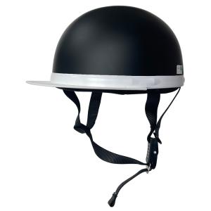 ヘルメット バイク用 ハーフヘルメット 白ツバ半キャップ マットブラック BB300 B&amp;amp;amp;amp;B ヘルメット 半ヘル バイク 半帽 SG安全規格品 バイク