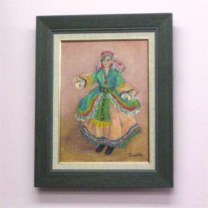 油絵　思い出　人形 絵画 油絵 原画 吉田利子 『思い出の人形』 静物画 SM : B・美