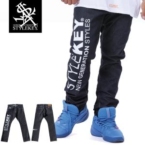 STYLEKEY スタイルキー デニムパンツ LEAPING SLIM DENIM PANTS(SK22FW-PT02) メンズ ストリート系 ヒップホップ B系 レゲエ ロック バンド 大きいサイズ｜b-bros