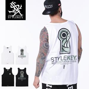 STYLEKEY スタイルキー タンクトップ KEYHOLE TANK TOP(SK23SU-TT04) ストリート系 ヒップホップ ロック B系 バンド ロゴ 鍵 南京錠 キャラクター ノースリーブ｜b-bros