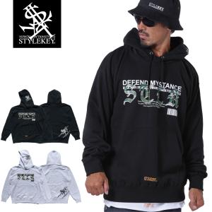 StyleKey（スタイルキー） 半袖ジップスウェットパーカー SPLASHER S/S