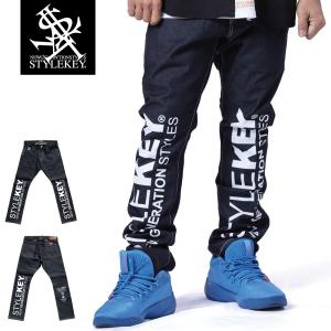 STYLEKEY スタイルキー デニムパンツ FORTRESS SLIM DENIM PANTS(SK24SP-PT02) メンズ ストリート系 ヒップホップ B系 レゲエ 大きいサイズ｜b-bros