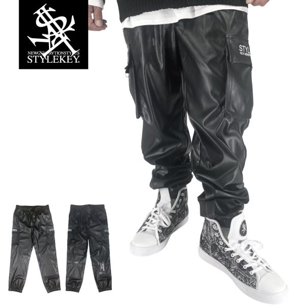STYLEKEY スタイルキー フェイクレザージョガーカーゴパンツ FAUX LEATHER JOG...