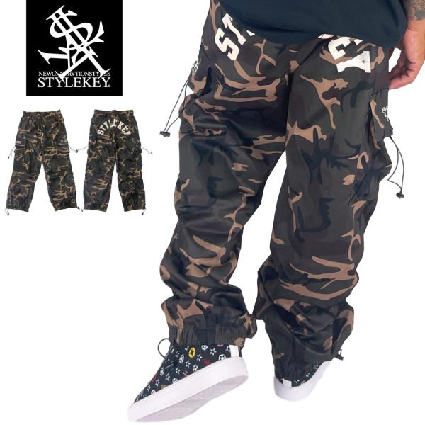 STYLEKEY スタイルキー 総柄カーゴパンツ SAFARI PARACHUTE CARGO PA...