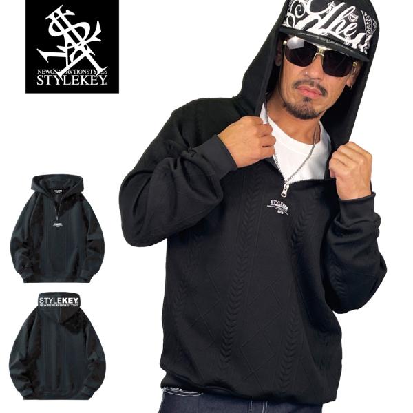 STYLEKEY スタイルキー ハーフジップパーカー FAUX KNIT HALF ZIP PARK...