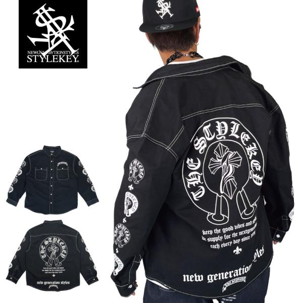 STYLEKEY スタイルキー 長袖デニムシャツ GENESIS WASH BLACK DENIM ...