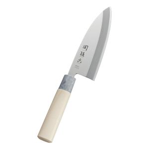 出刃包丁 180mm 片刃 右手用 ハガネ カスミ 堺源吉作 ダイキチ 日本製