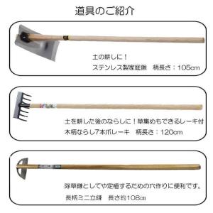 鍬 ステンレス 平鍬 ガーデニング 家庭菜園 ...の詳細画像2