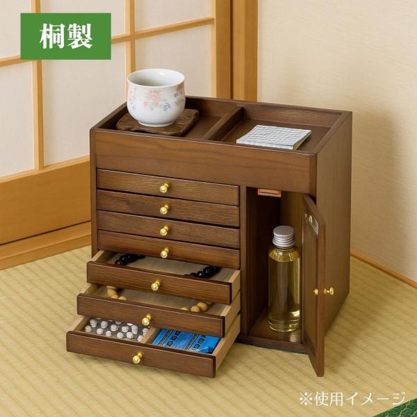 クロシオ 持ち手付 すっ桐ボックス（  収納ケース 小物入れ 文具 アクセサリー 化粧品 コスメ 時...