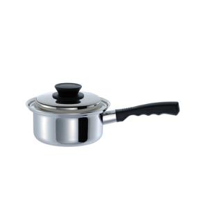 鍋 IH鍋 片手鍋 ガス火 IH対応 16cm 一人鍋 保温鍋 ステンレス アルミ 深型 深め 日本製 国産 15年保証 蓋付き 多層構造鍋 エテルナ ウルシヤマ金属工業｜B・Bセレクト