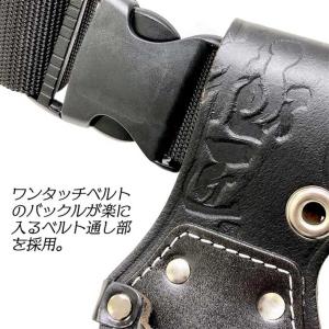 カッター 工具差し 腰袋 ツールケース 黒革 ...の詳細画像5