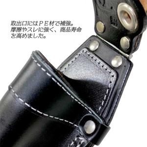 ハンマー 工具差し 腰袋 ツールケース 黒革 ...の詳細画像3