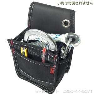 腰袋 釘袋 GKN-11 黒帆布 小型腰袋2段...の詳細画像2