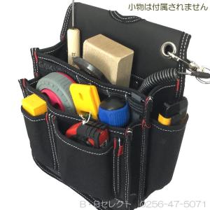 腰袋 釘袋 GKN-23 黒帆布 仮枠釘袋 電...の詳細画像2