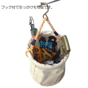 腰袋 釘袋 EB-104N フック付丸バケツ ...の詳細画像3