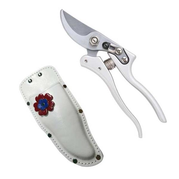 剪定ばさみ 大 牛革ケース付き 剪定バサミ 女性用 枝切りバサミ 園芸バサミ 枝切りばさみ 剪定はさ...