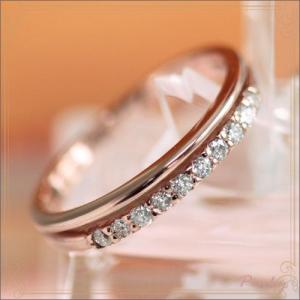 ピンキーリング ダイヤモンド0.01ct K10ホワイトゴールド K10ピンク